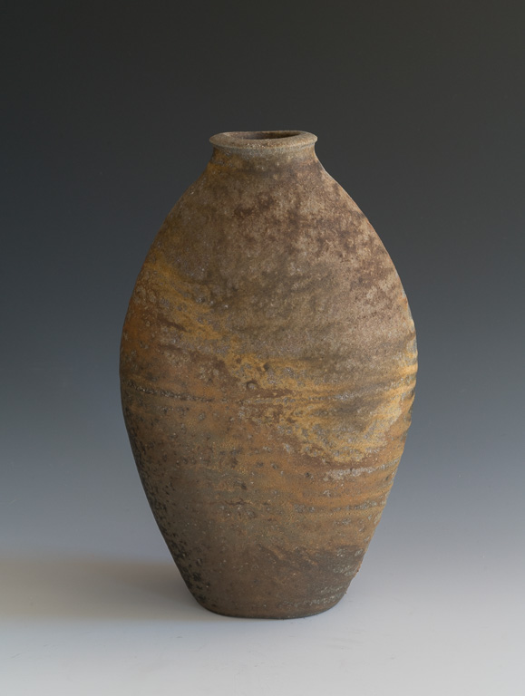 Flask Vase (side a)h 11"  w6.5"  d 4.5"