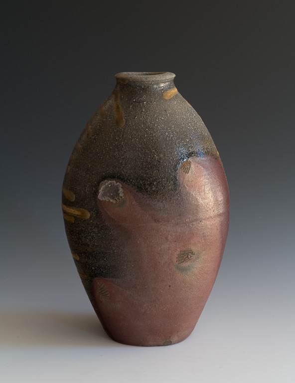 Flask Vase (side b)h 11"  w6.5"  d 4.5"