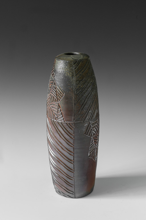 Scarified Vase (view A)h 13.5"  x  4.75"